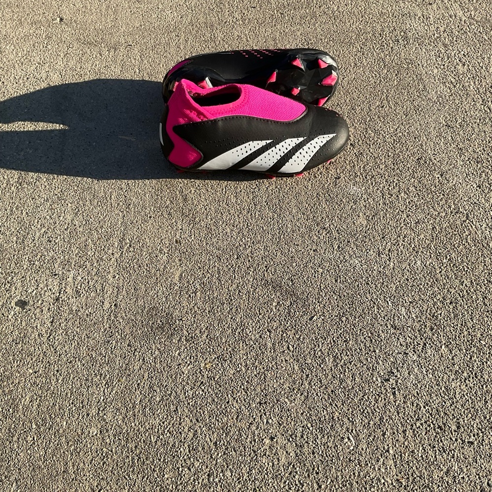 Adidas Black and Pink Soccer Cleats predator accuracy 3